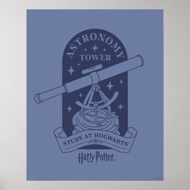 Affiche Étude à la tour d'astronomie HOGWARTS™ (Devant)