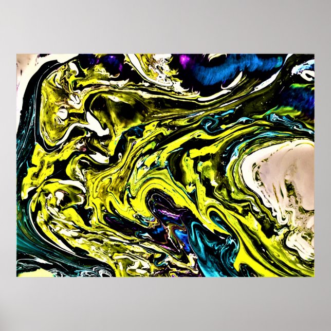 Affiche Étude Abstraite des couleurs 16, (Devant)