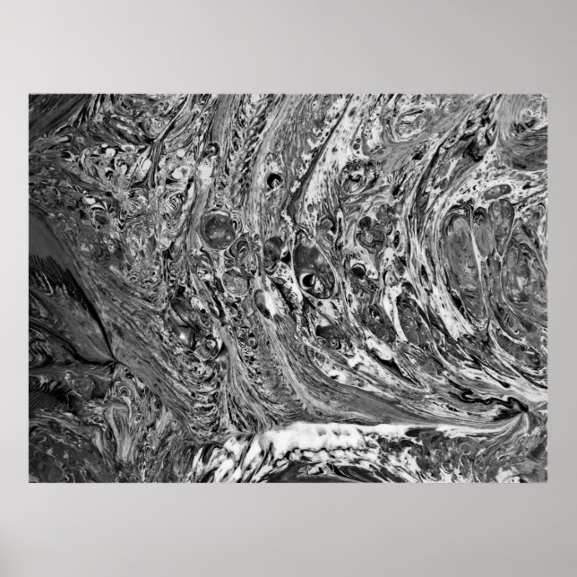 Affiche Étude Abstraite des couleurs 32 / Noir, (Devant)