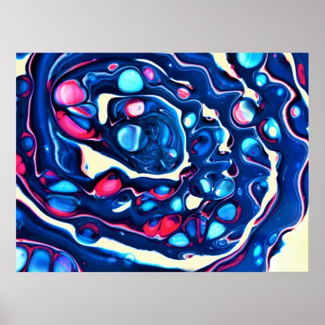 Affiche Étude Abstraite des couleurs 331, (Devant)