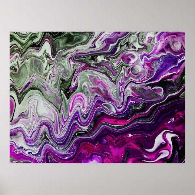 Affiche Étude Abstraite des couleurs 413, (Devant)