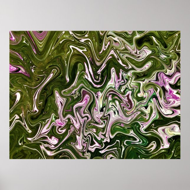 Affiche Étude Abstraite des couleurs 485, (Devant)