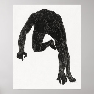 Affiche Étude anatomique du cou d'un homme