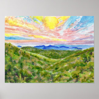 Affiche Étude aquarelle de Blue Ridge 2