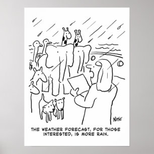 Affiche Etude biblique drôle ou histoire biblique de l'arc