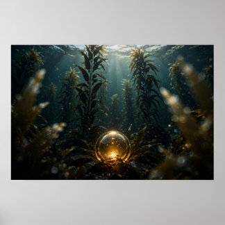 Affiche Étude dans le varech — Sphère lumineuse dans la fo