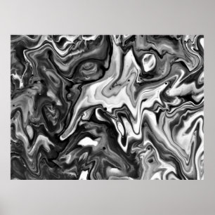 Affiche Étude de couleur Abstraite 132 / Noir,