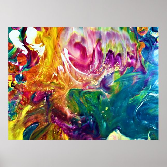 Affiche Étude de couleur Abstraite 2, (Devant)