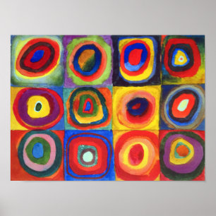 Affiche Étude de couleur par Wassily Kandinsky