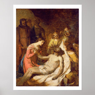 Affiche Étude de la Lamentation sur le Christ mort (huile