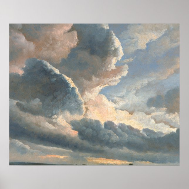 Affiche Étude de nuages avec un coucher de soleil près de  (Devant)