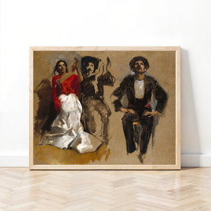 Affiche Étude de personnages assis, Sargent