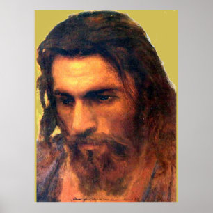 Affiche Etude de tête de Jésus-Christ avant 1872 par I. Kr