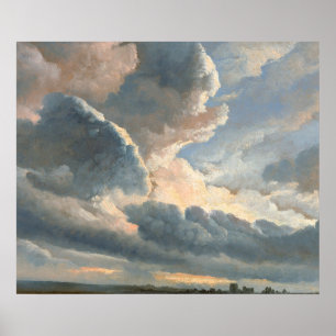 Affiche Étude des nuages avec coucher de soleil près de Ro