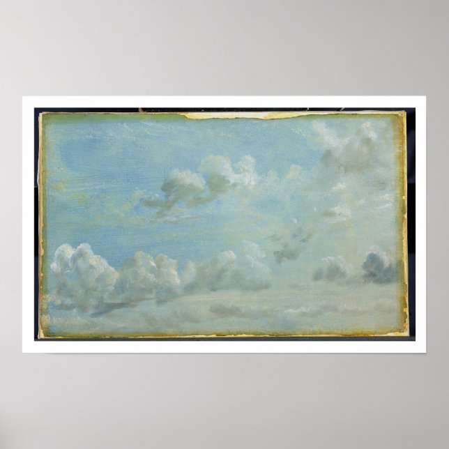 Affiche Étude des nuages de Cumulus, 1822 (huile sur papie (Devant)
