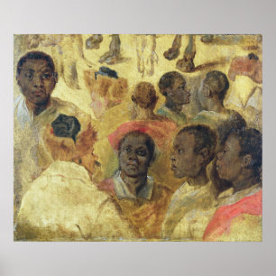 Affiche Étude des têtes maures