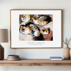 Affiche Étude d'un chat   Katzenstudien (1909) août Macke