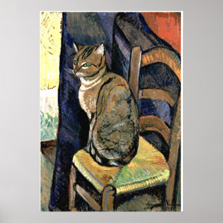 Affiche Étude d'un chat, peinture d'art (pas de cadre)