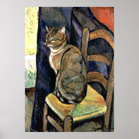 Étude d'un chat, peinture d'art (pas de cadre)