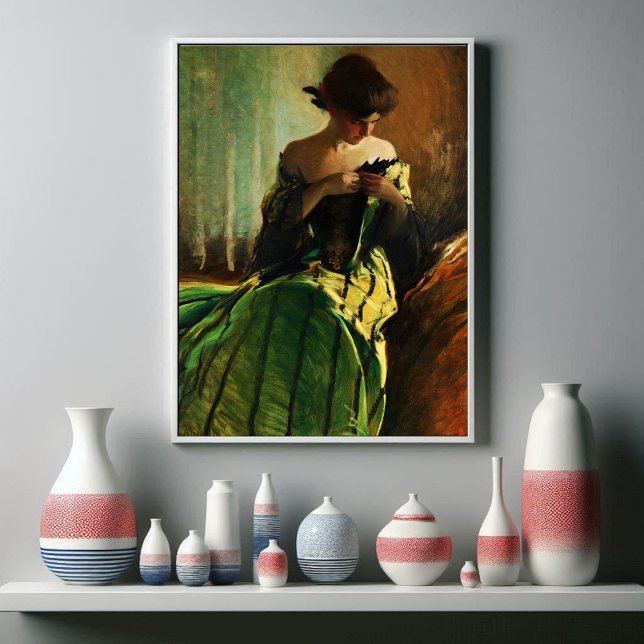 Affiche Étude en noir et vert par John White Alexander (Créateur téléchargé)