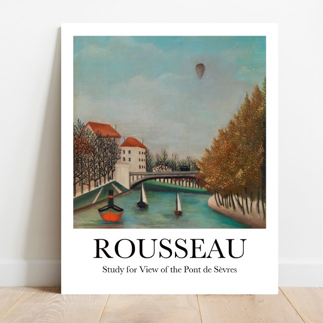 Affiche Étude pour le Pont de Sèvres par Rousseau (Rousseau's Dreamy Parisian Bridge: Museum-quality poster)