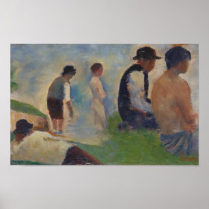 Affiche Étude pour les Bathers à Asnières