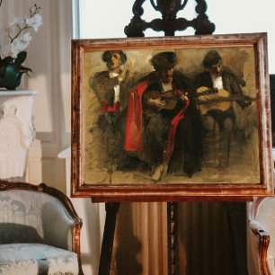 Affiche Étude pour les musiciens assis, Sargent