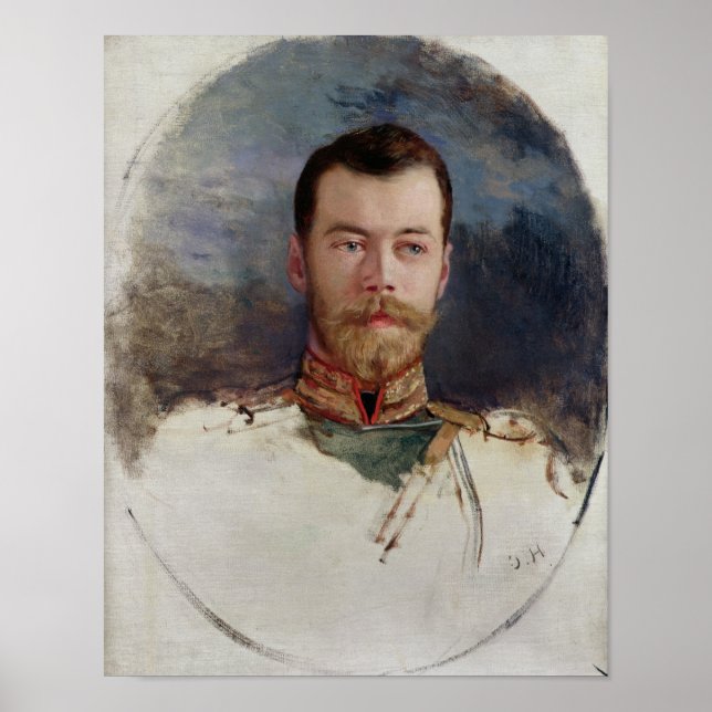 Affiche Étude pour un portrait du tsar Nicolas II 1898 (Devant)