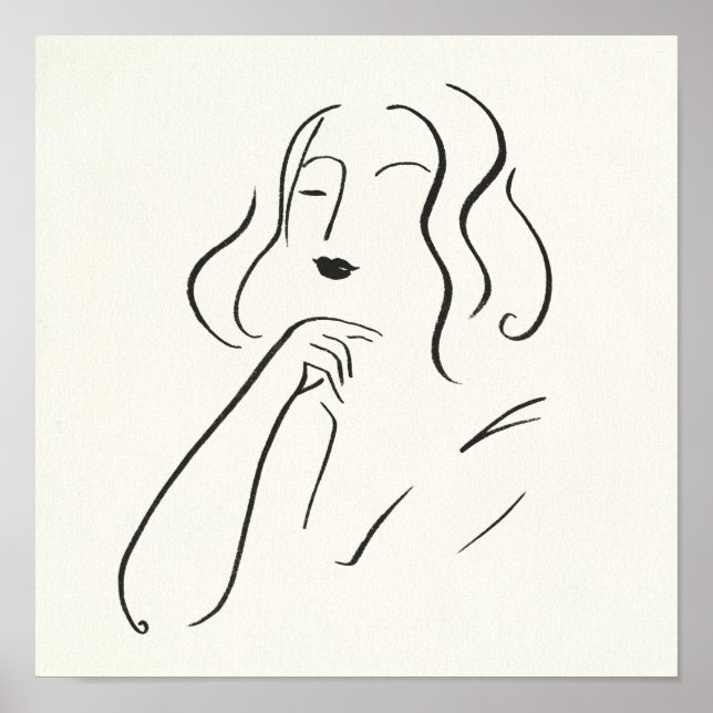 Affiche Étude simple - Esquisse d'une femme (Devant)