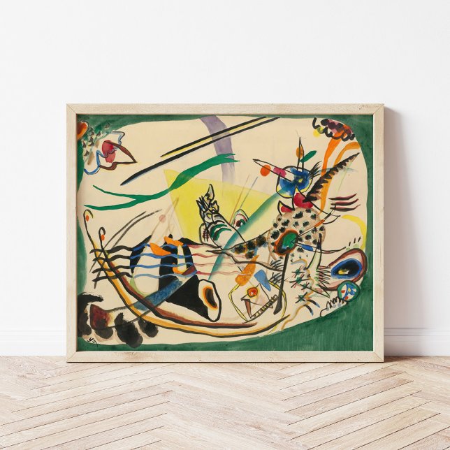 Affiche Étude sur la frontière verte | Kandinsky (Créateur téléchargé)