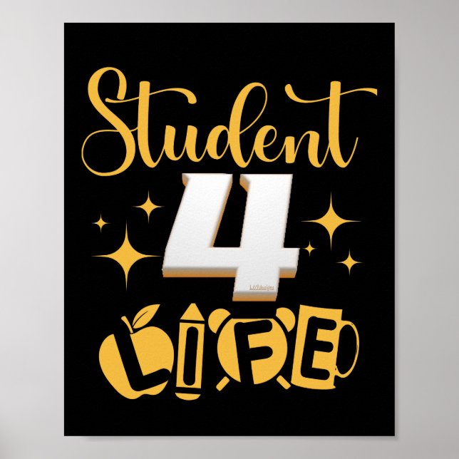 Affiche ÉTUDIANT 4 VIE #vie étudiante (Devant)