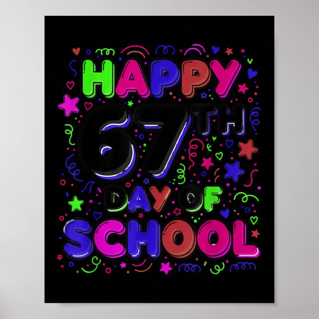 Affiche Étudiant Six Sept Tendance 67 Joyeux 67e Jour De S (Devant)