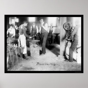 Affiche Étudiants d'Afro-américain de Blacksmithing 1900