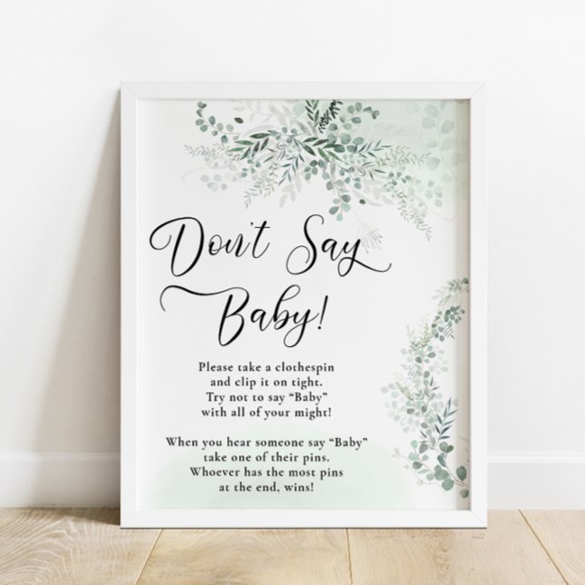 Affiche Eucalyptus Botanique Sage Green Taco Bar (Créateur téléchargé)