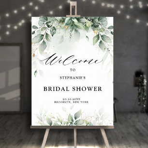 Affiche Eucalyptus de verdure de mariage de bienvenue
