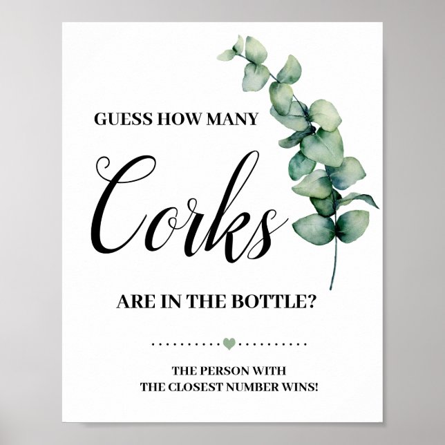 Affiche Eucalyptus Devinez Combien De Corks Douche Jeu Sig (Devant)