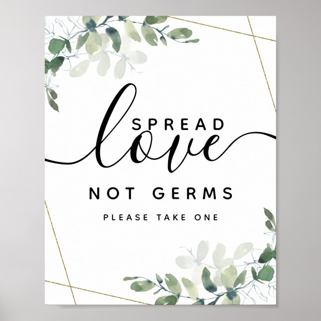 Affiche Eucalyptus Étaler Amour Pas Germes Sanitizer À La  (Devant)
