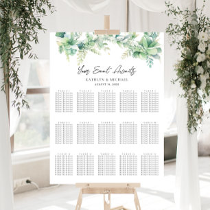 Affiche Eucalyptus Garden Wedding 15 Table Seating Charts