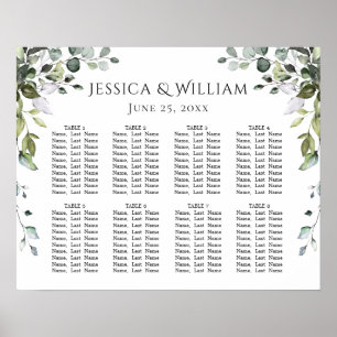 Affiche Eucalyptus Green 8 Tables Mariage SEATING GRAPHIQU