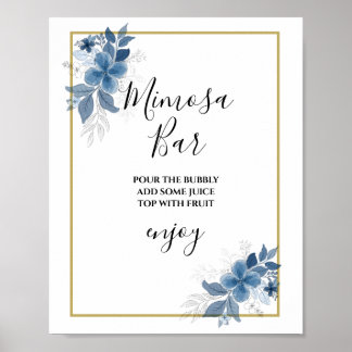 Affiche Eucalyptus Greenery Bridal Shower Mimosa Bar Sign
