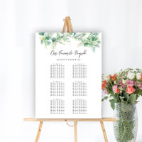 Eucalyptus Jardin Mariage 6 Table Seating Charts