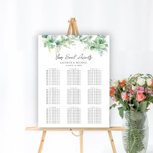 Affiche Eucalyptus Jardin Mariage 9 Table Seating Charts