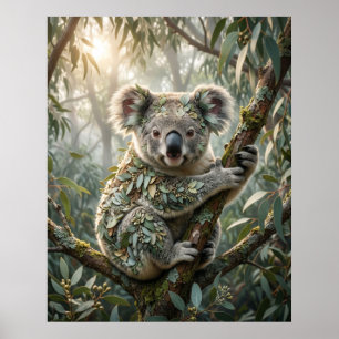 Affiche Eucalyptus Koala Calme