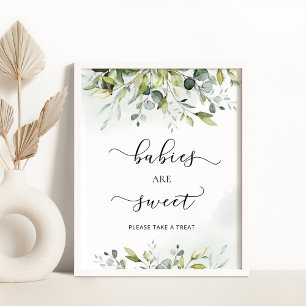 Affiche Eucalyptus Les bébés sont doux prendre un gâteau P