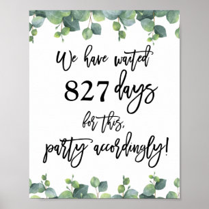 Affiche Eucalyptus Mariage Nous Avons Attendu