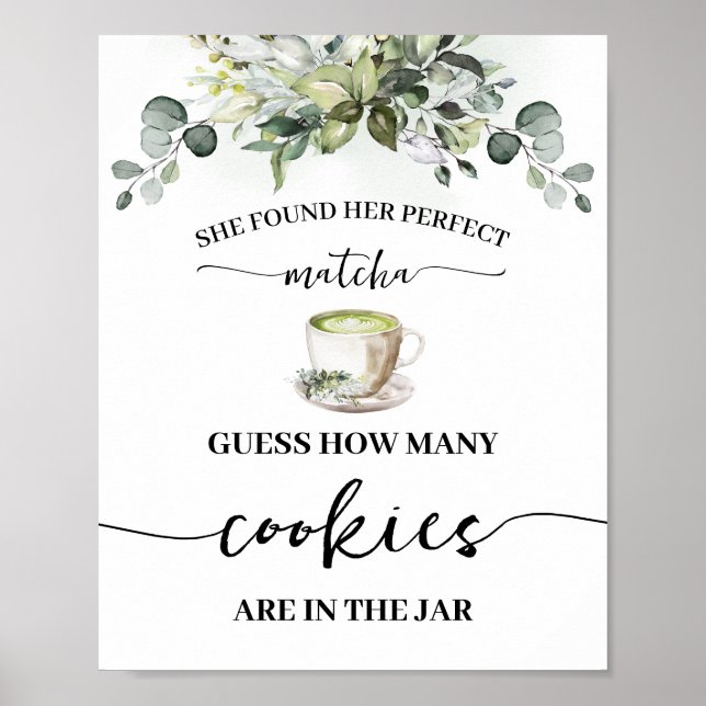 Affiche Eucalyptus Matcha How Many Cookies Shower Game (Devant)