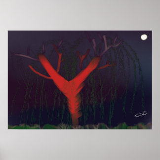 Affiche Eucalyptus Midnight Poster, impressionist art.
