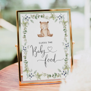 Affiche Eucalyptus ours devine la nourriture pour bébé