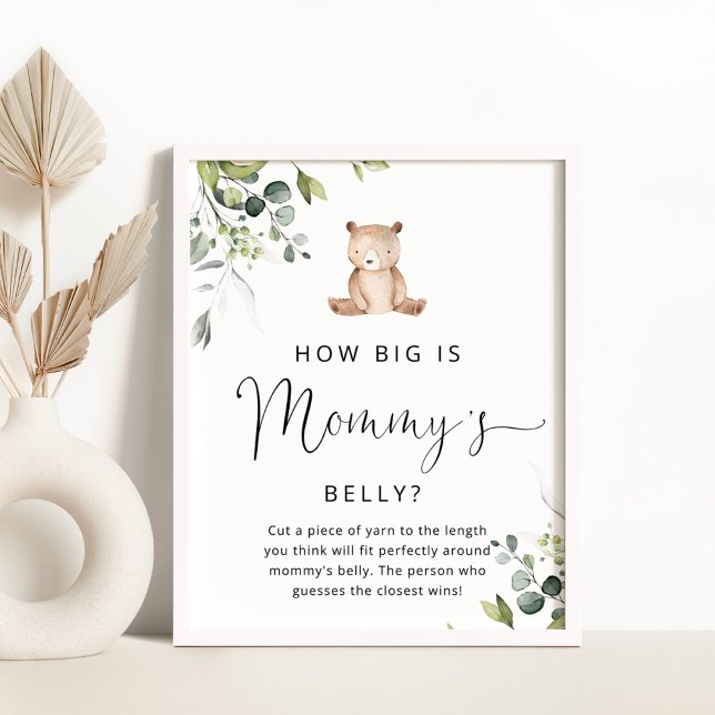 Affiche Eucalyptus ours quelle taille est le jeu du ventre (Créateur téléchargé)