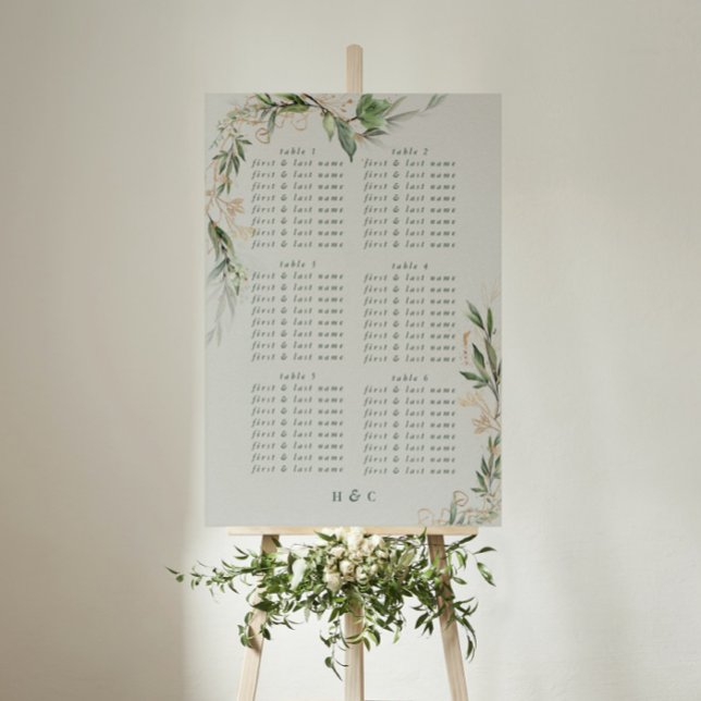 Affiche Eucalyptus paisible Elégant verre de mer vert bris (Créateur téléchargé)